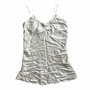 Vintage Y2K Silk Slip Dress Silver Green Sz Medium